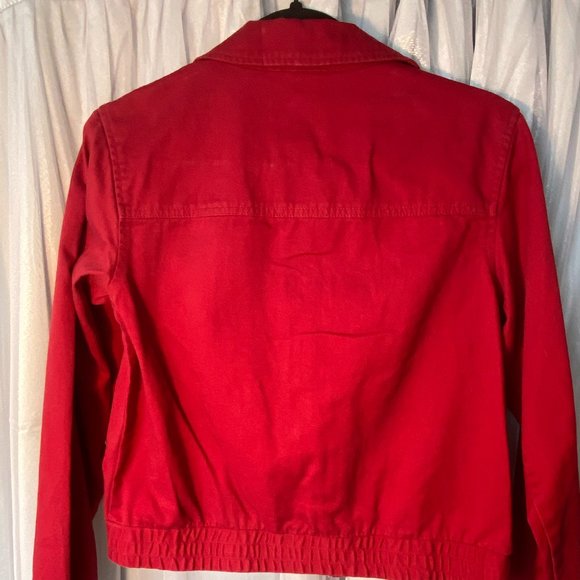 LEE JEANS RED ZIP FRONT JACKET (XS) (EUC) - Picture 3 of 8